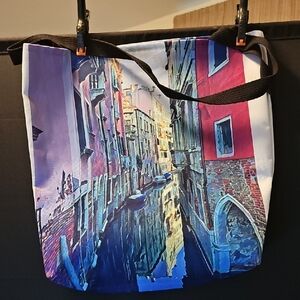 Colorful Vibrant Venice Print Tote Bag